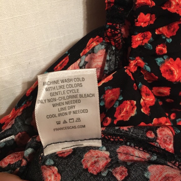 Francesca’s Mi Ami Women’s Floral Print Crop Blouse - Picture 4 of 9